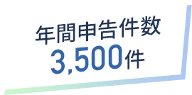 年間申告件数3500件