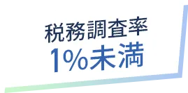 税務調査率1％未満